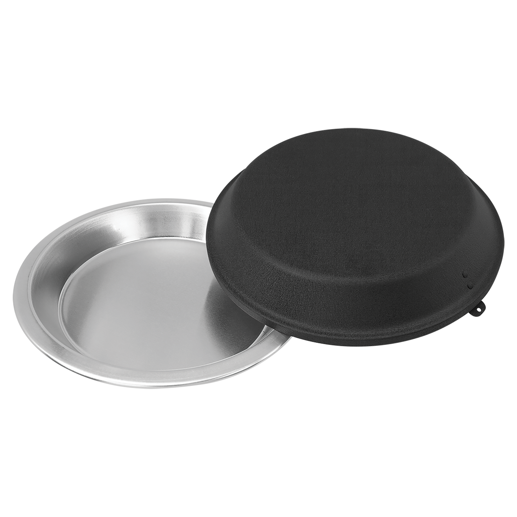 9" Aluminum Pie Pan with Black Lid