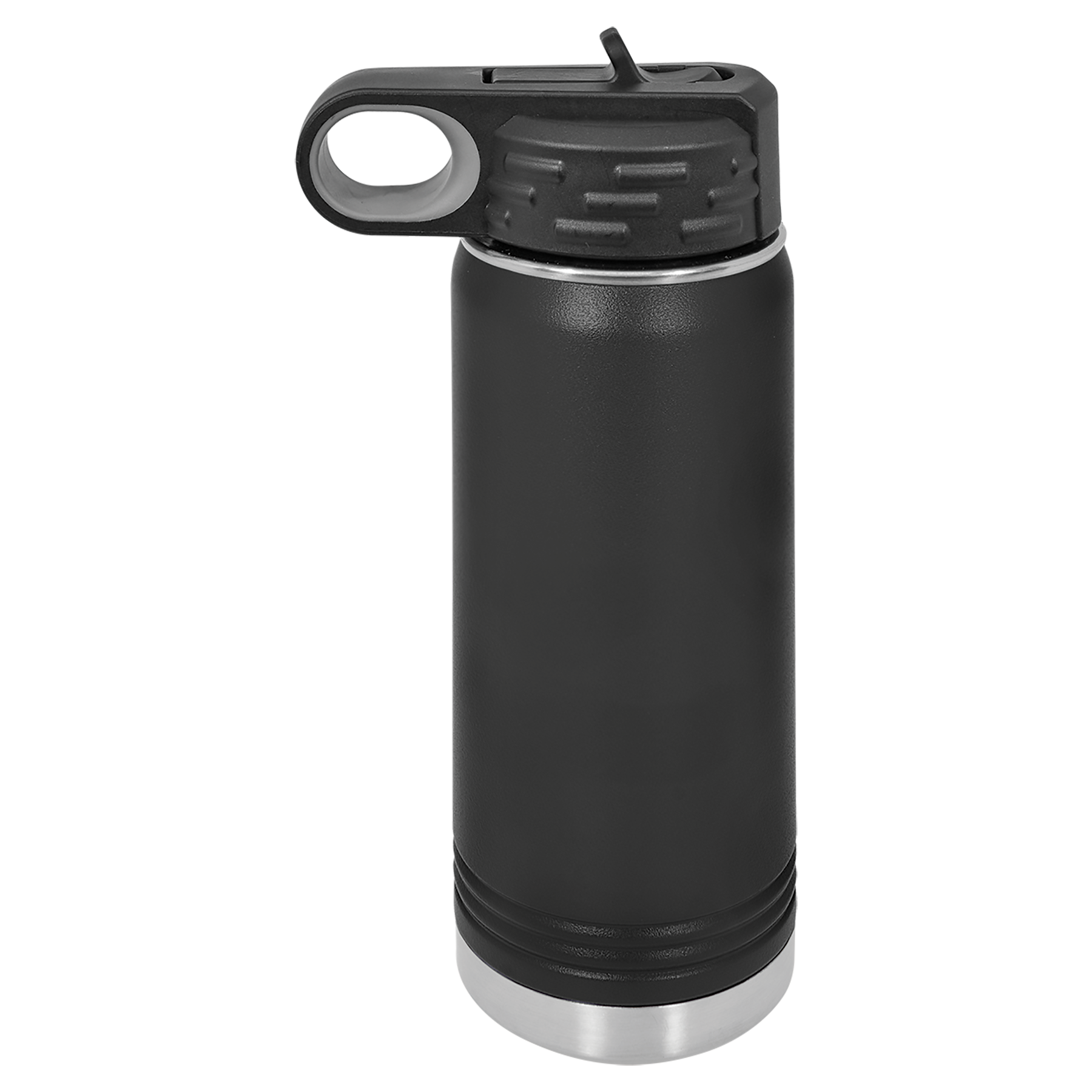 Black 20oz Water Bottle -One Free Engraving   -Double-wall Vacuum Insulated  -Made from 18/8 Gauge Stainless Steel (Type 304 Food Grade)  -Lid is BPA Free (Hand Wash Only)  -Not recommended for Dishwasher  -Works with Cold and Hot Drinks  -18 Color Options  -Perfect for Personalized Gifts, Awards, Incentives, Swag & Fundraisers