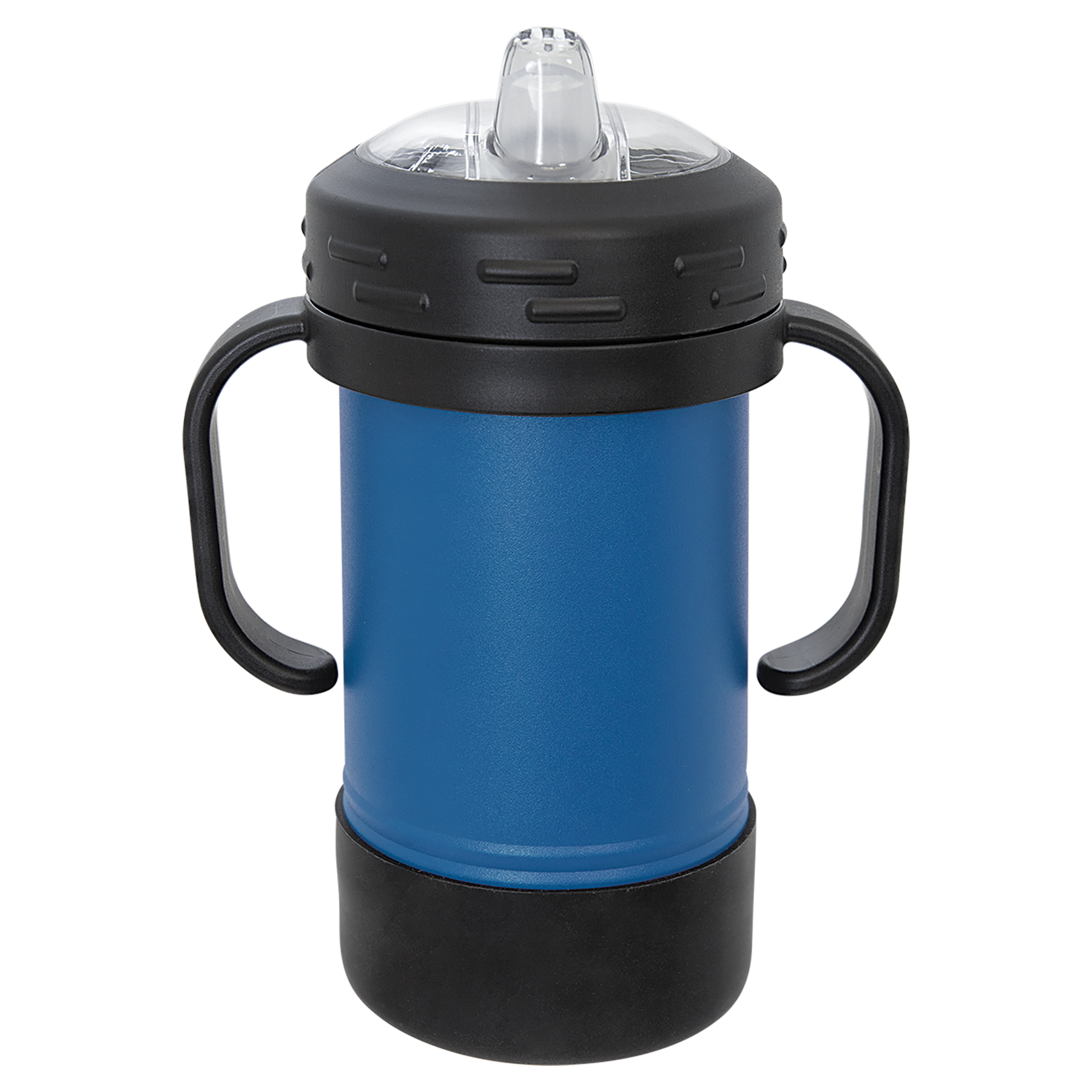 Royal Blue 10oz Sippy Cup -One Free Engraving -Double-wall Vacuum Insulated -Made from 18/8 Gauge Stainless Steel (Type 304 Food Grade) -Lid is BPA Free (Hand Wash Only) -Removable Handles & Silicone Boot -Screw on Lid with Rubber Leak Resistant valve -Not recommended for Dishwasher -8 Color Options -Perfect for Personalized Gifts, Awards, Incentives, Swag & Fundraisers