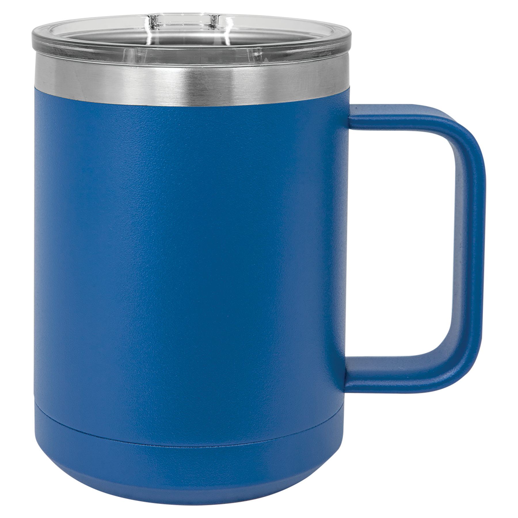 Royal Blue 15oz Coffee Mug -One Free Engraving  -Fits most Cup Holders  -Double-wall Vacuum Insulated  -Made from 18/8 Gauge Stainless Steel (Type 304 Food Grade)  -Lid is BPA Free (Hand Wash Only)  -Not recommended for Dishwasher  -Works with Cold and Hot Drinks  -18 Color Options  -Perfect for Personalized Gifts, Awards, Incentives, Swag & Fundraisers