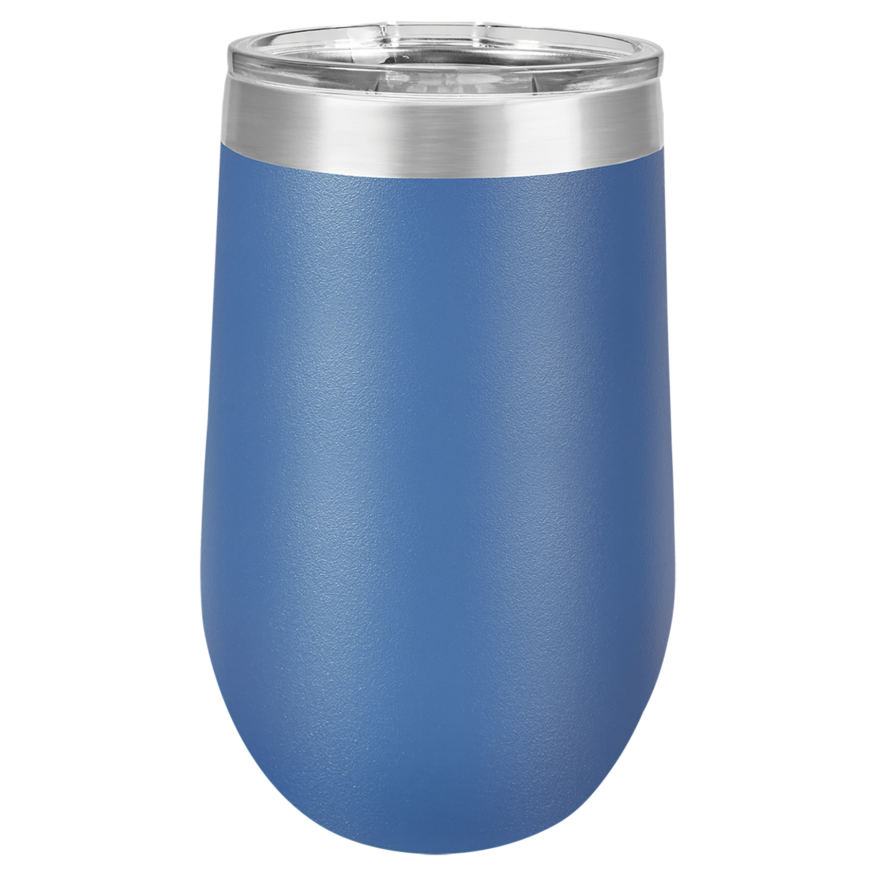 Royal Blue 16oz Stemless Wine Tumbler -One Free Engraving  -Double-wall Vacuum Insulated  -Made from 18/8 Gauge Stainless Steel (Type 304 Food Grade)  -Lid is BPA Free (Hand Wash Only)  -Not recommended for Dishwasher  -Works with Cold and Hot Drinks  -17 Color Options  -Perfect for Personalized Gifts, Awards, Incentives, Swag & Fundraisers