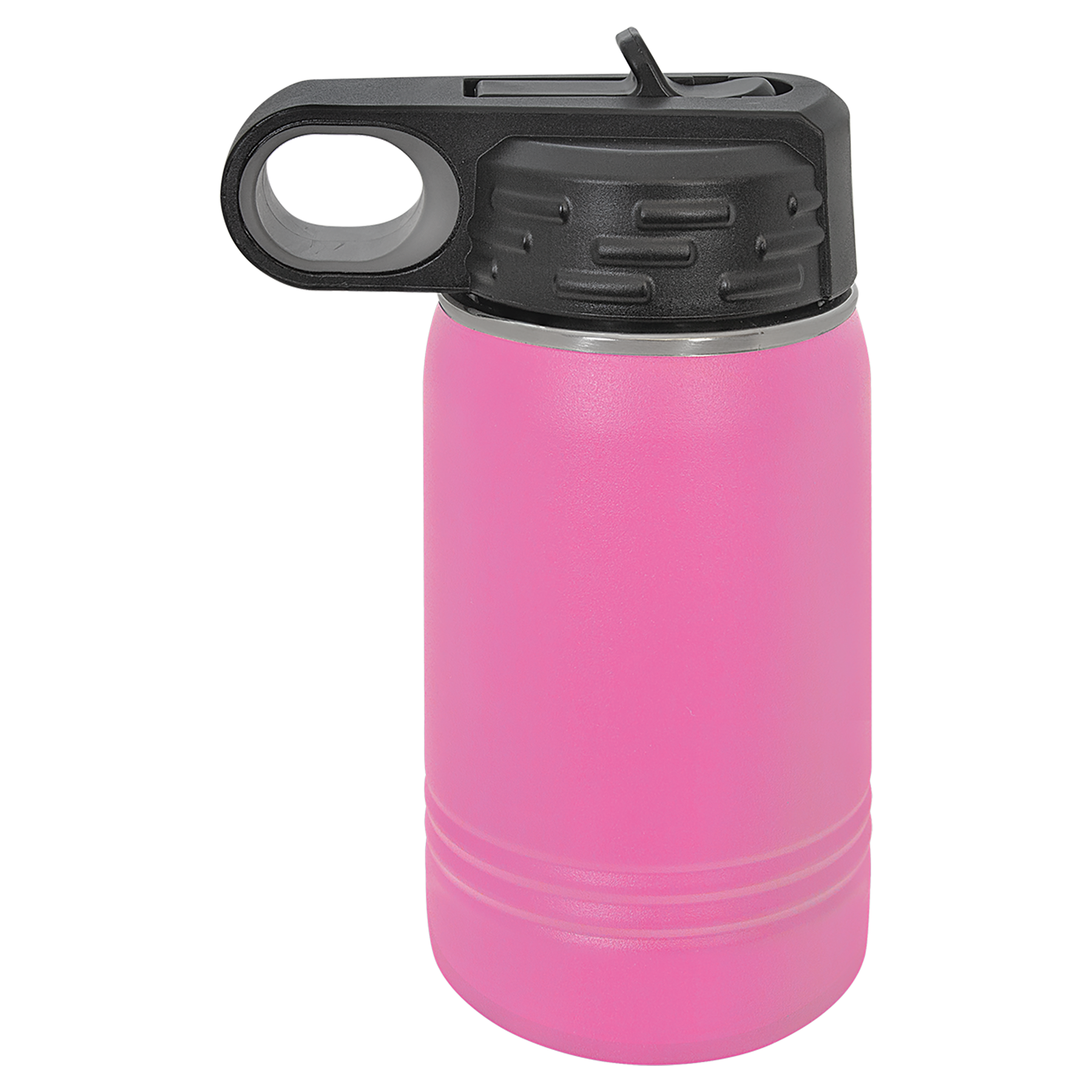 Pink 12oz Water bottle -One Free Engraving -Double-wall Vacuum Insulated -Made from 18/8 Gauge Stainless Steel (Type 304 Food Grade) -Lid is BPA Free (Hand Wash Only) -Dishwasher Safe -Works with Cold and Hot Drinks -18 Color Options -Perfect for Personalized Gifts, Awards, Incentives, Swag & Fundraisers