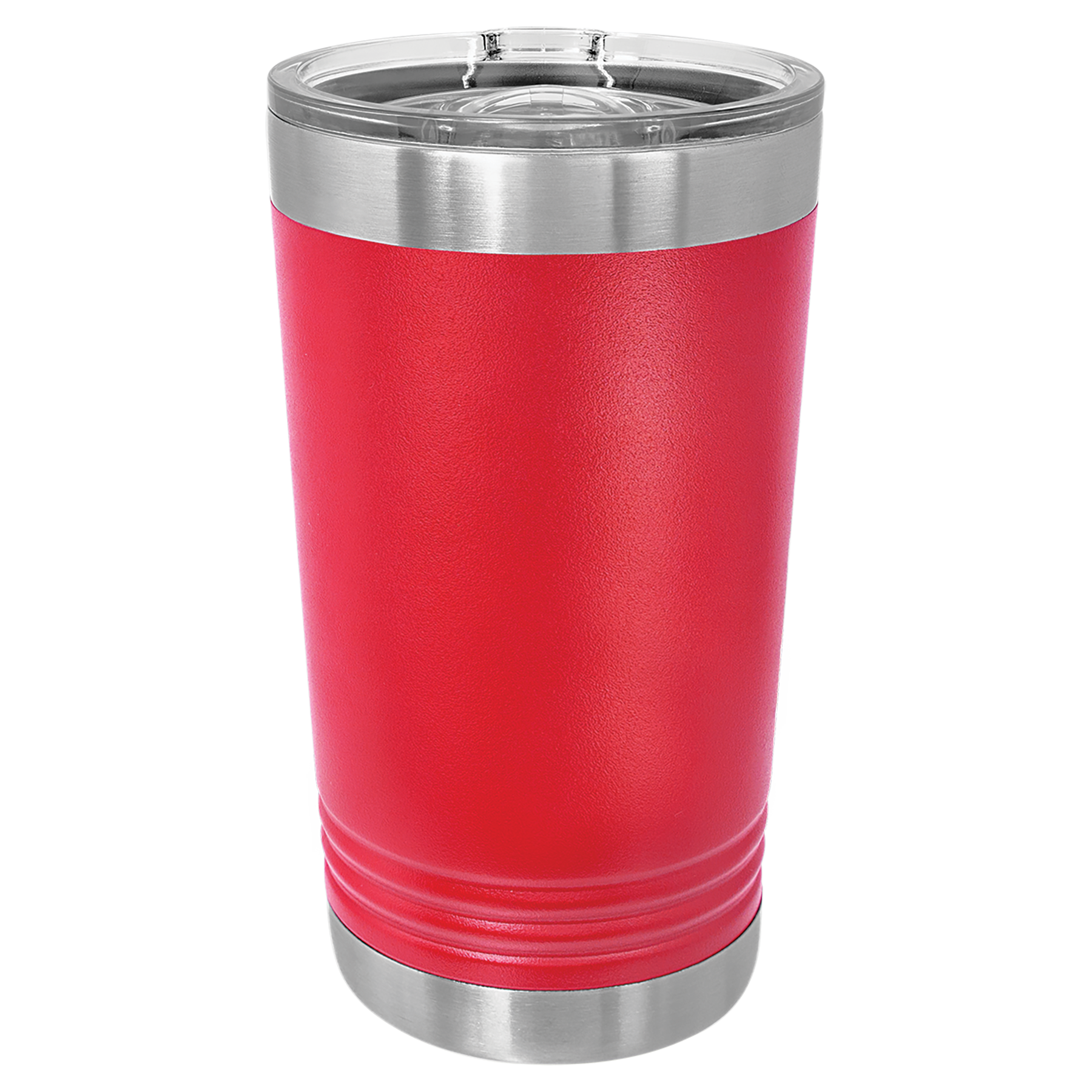 Red 16oz Pint Tumbler -One Free Engraving  -Fits most Cup Holders  -Double-wall Vacuum Insulated  -Made from 18/8 Gauge Stainless Steel (Type 304 Food Grade)  -Lid is BPA Free (Hand Wash Only)  -Not recommended for Dishwasher  -Works with Cold and Hot Drinks  -18 Color Options  -Perfect for Personalized Gifts, Awards, In