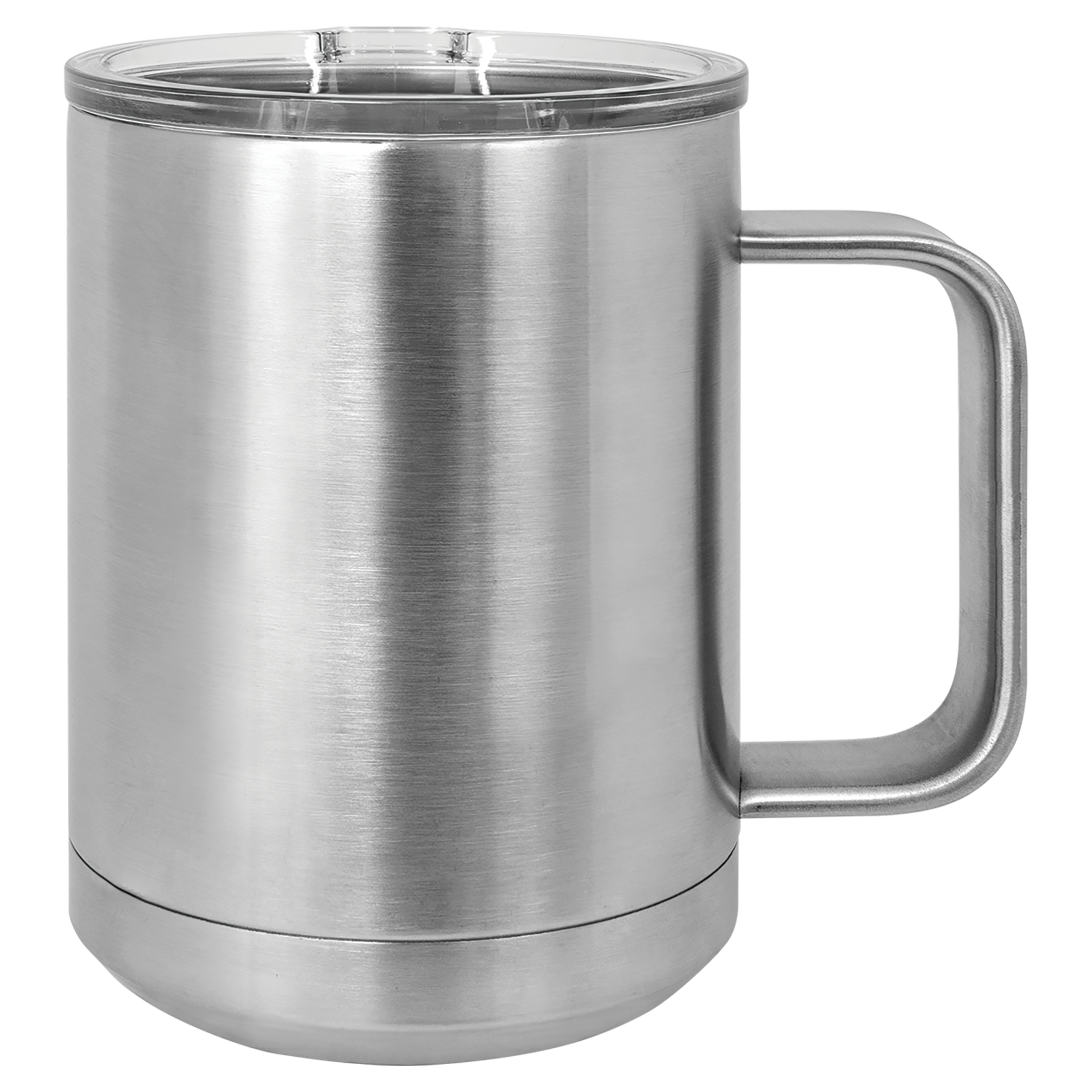 Stainless Steel 15oz Coffee Mug -One Free Engraving  -Fits most Cup Holders  -Double-wall Vacuum Insulated  -Made from 18/8 Gauge Stainless Steel (Type 304 Food Grade)  -Lid is BPA Free (Hand Wash Only)  -Not recommended for Dishwasher  -Works with Cold and Hot Drinks  -18 Color Options  -Perfect for Personalized Gifts, Awards, Incentives, Swag & Fundraisers