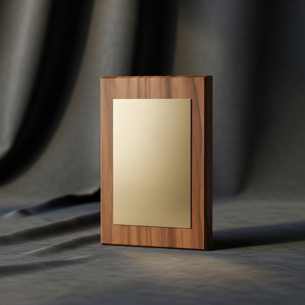 Engraved award plaque for employee recognition
